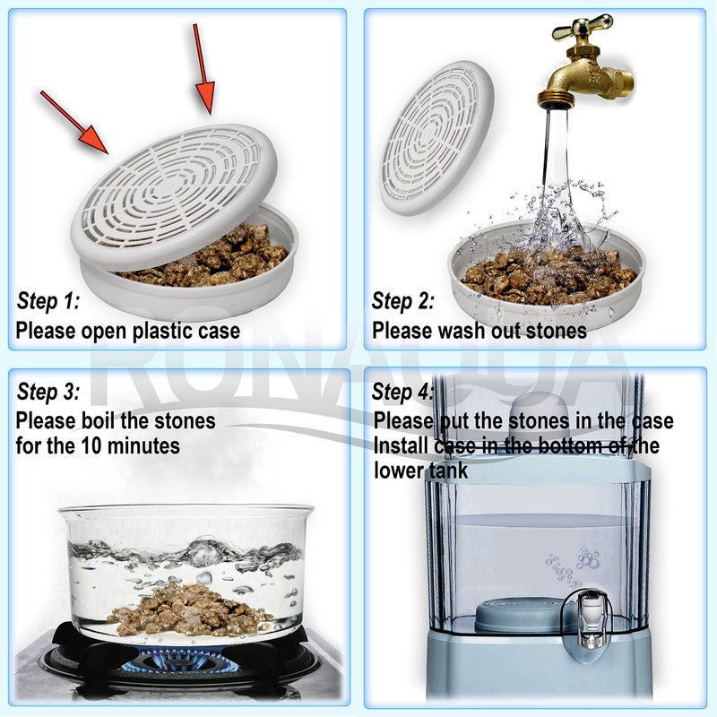 Ronaqua Alkaline Mineral Stone Case Replacement for Water Filter Systems WELL-MATCHED with MS-1, TWS-01 and AQ-107 Filters - Image 4